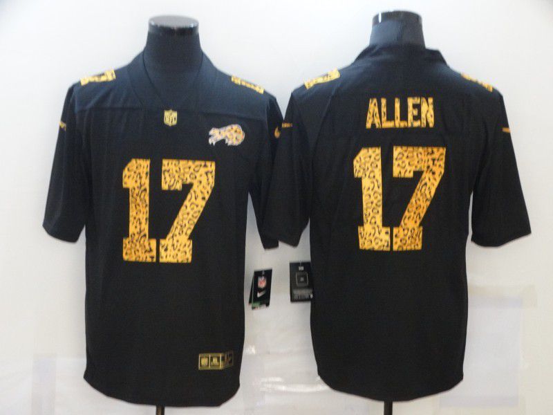 Men Buffalo Bills #17 Allen Black leopard print 2021 Nike NFL Jersey->buffalo bills->NFL Jersey